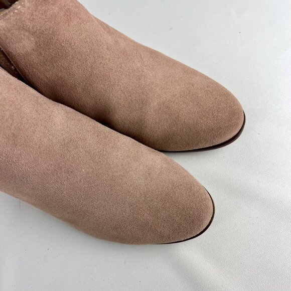 Jack Rogers Womens Liddy Waterproof Suede Block Heel Booties Stone Beige size 8 - Picture 8 of 15